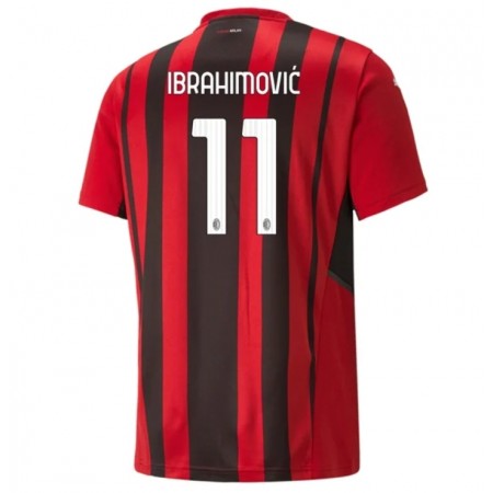 Billiga Fotbollströjor AC Milan Zlatan Ibrahimovic 11 Hemma tröja 2021/22 Kortärmad